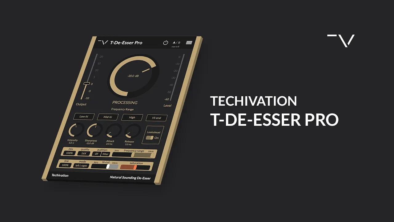 Introducing T-De-Esser Pro - Natural Sounding De-Esser Plug-in | Techivation