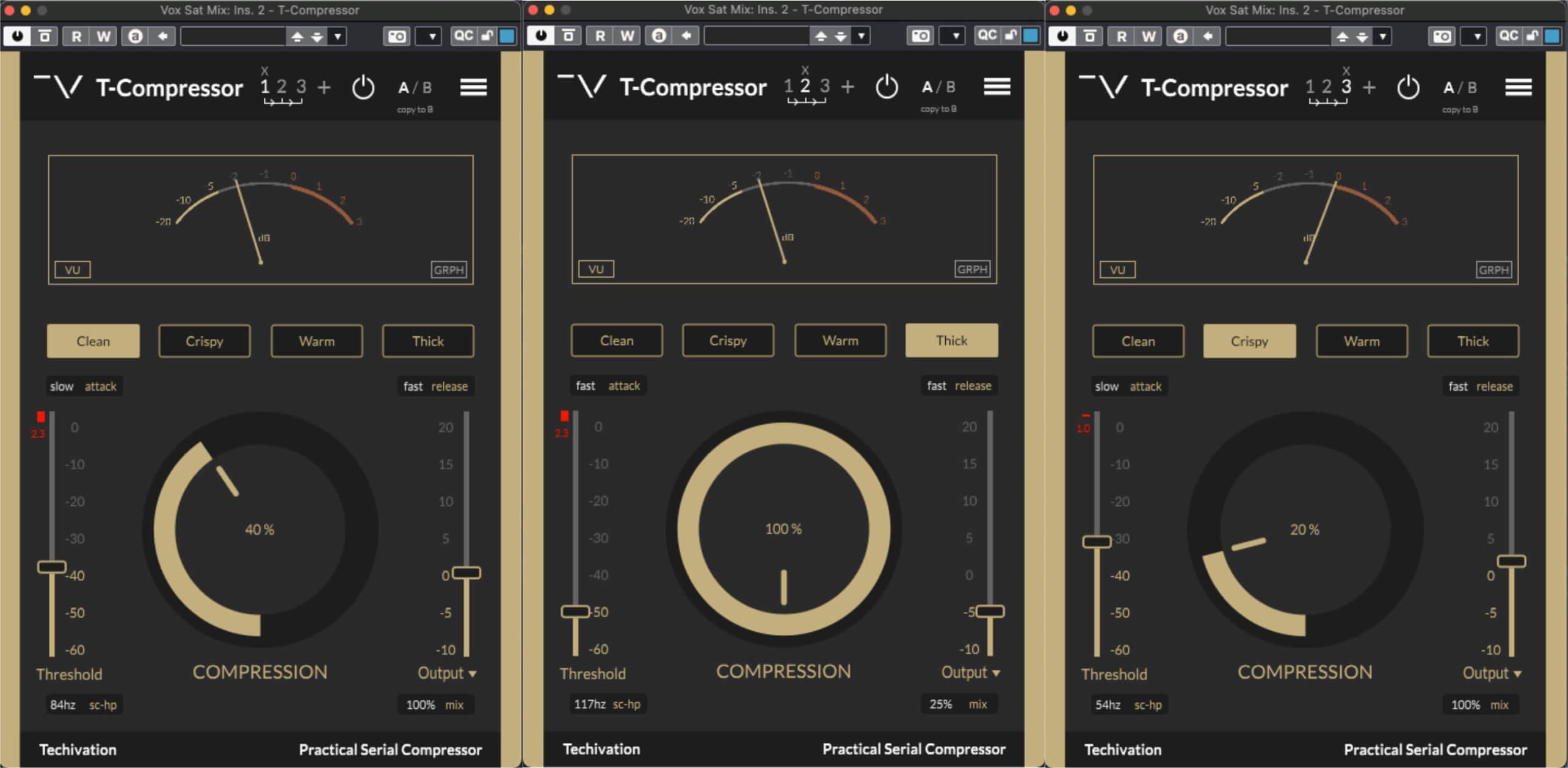 Using Serial Compression & Side-Chain High-Pass Filtering in T-Compressor