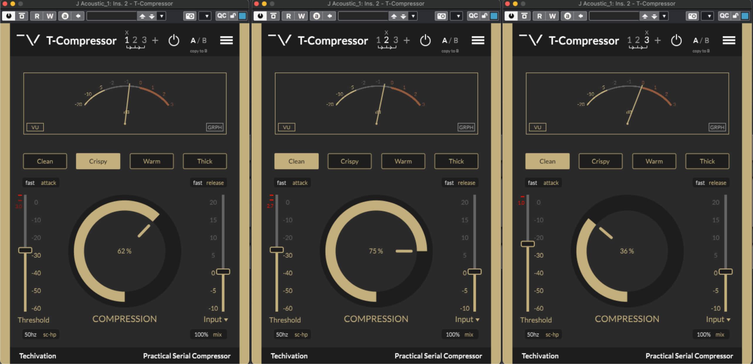 Using Serial Compression & Side-Chain High-Pass Filtering in T-Compressor