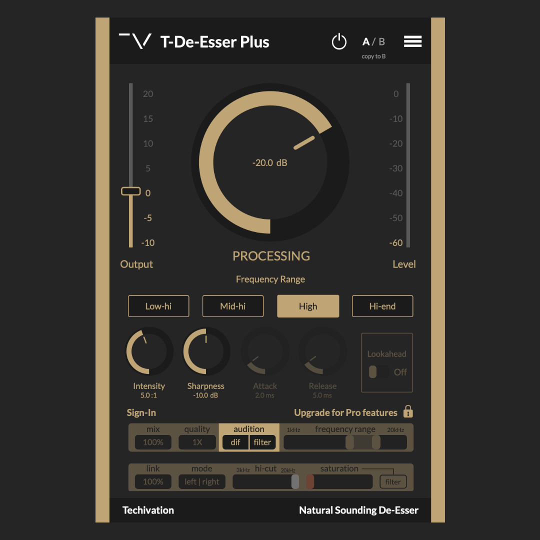 Techivation TDeEsser Plus Free Natural Sounding DeEsser